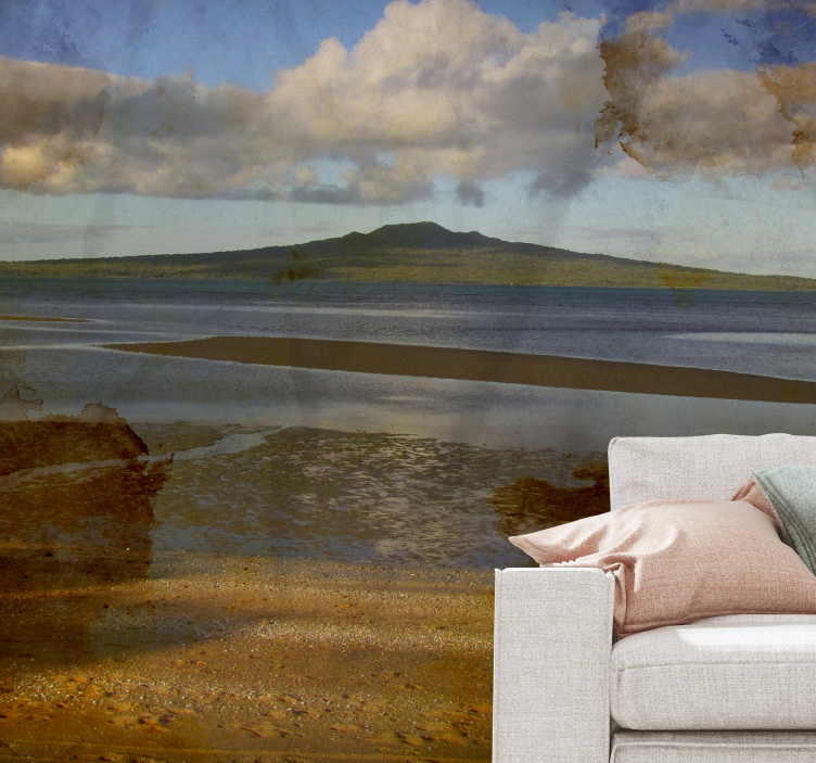 Rangitoto - New Zealand sea wall mural - TenStickers