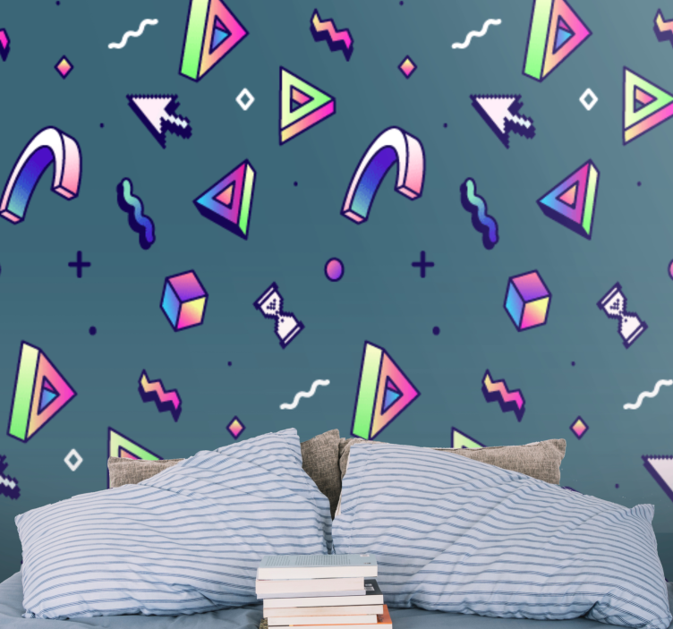 Romantic wall mural geometric shape discovery - TenStickers
