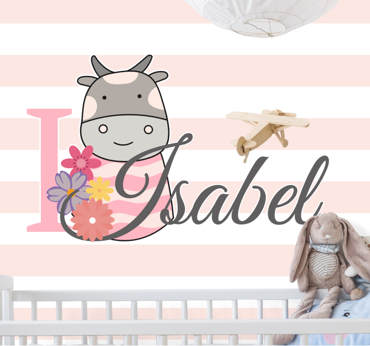 Romantic wall mural i adore cows - TenStickers