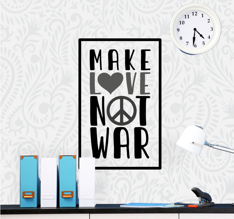 Romantic wall mural love over conflict - TenStickers