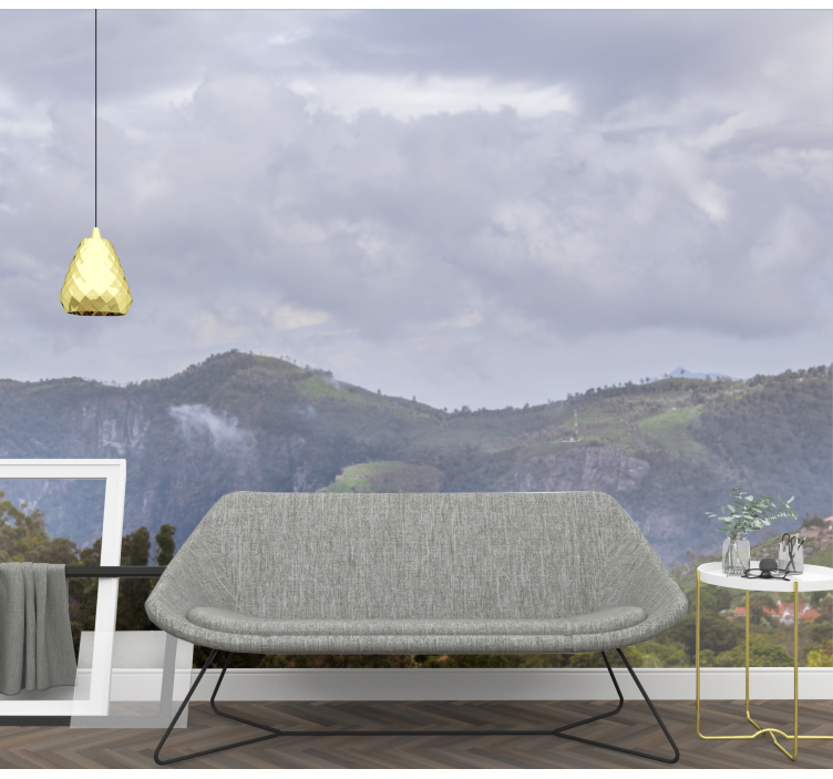 Serene mountain view landscape wall mural - TenStickers