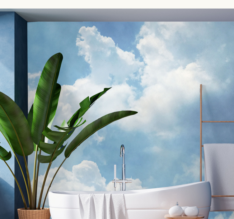 Sky wall mural cumulus cloud paradise - TenStickers
