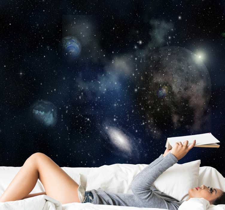 Space wall mural galactic exploration artwork - TenStickers