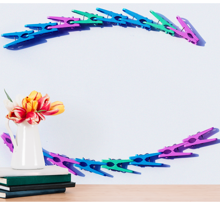 Texture wall mural colorful clip display - TenStickers