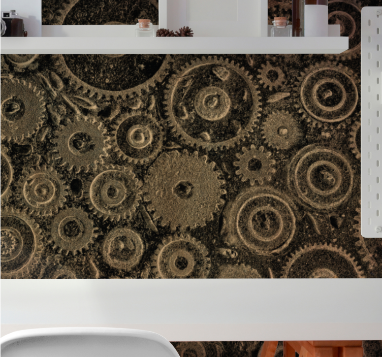 Texture wall mural gear patterns design - TenStickers