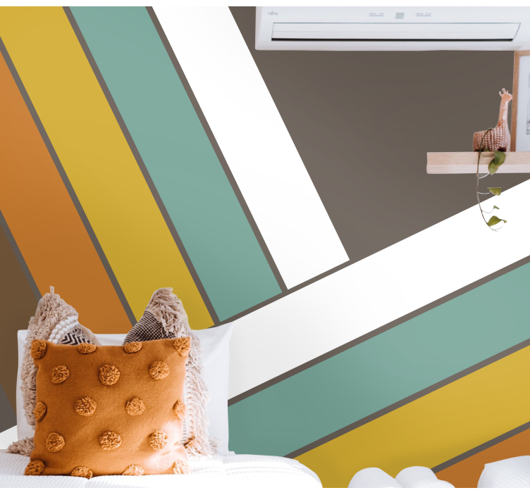 Texture wall mural geometric line patterns - TenStickers
