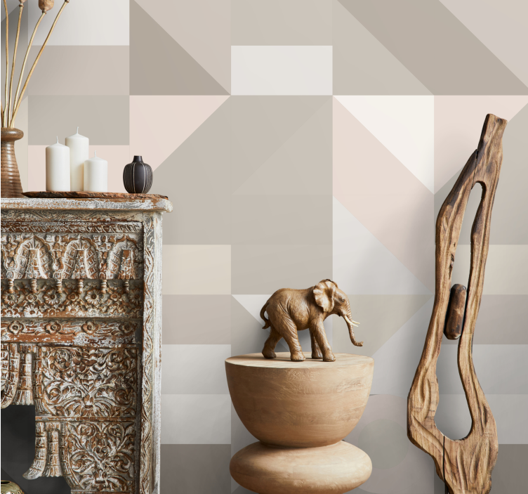 Texture wall mural geometric pattern shapes - TenStickers