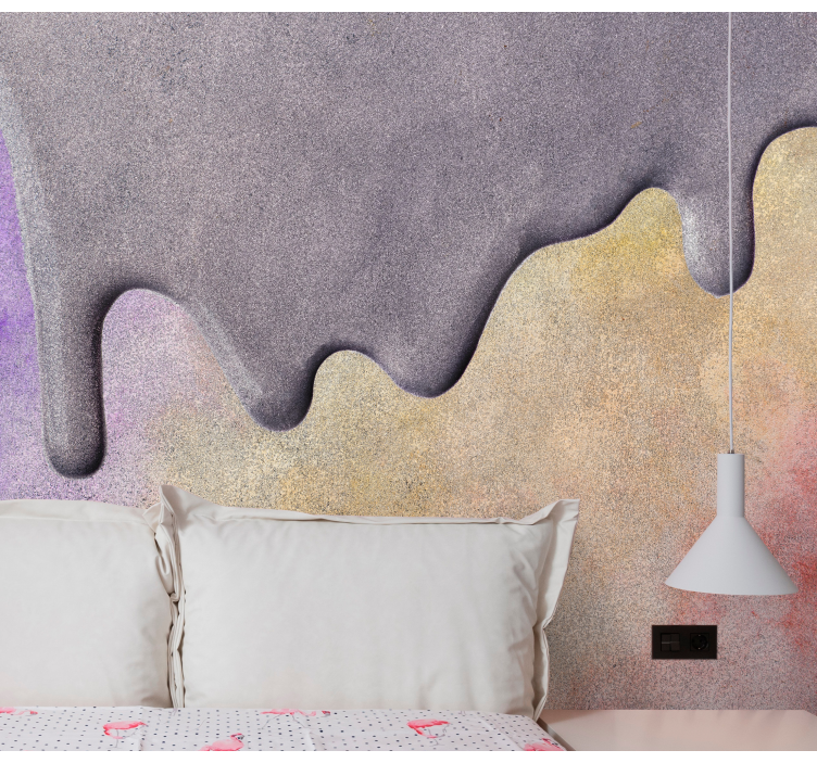 Texture wall mural melting surface effect - TenStickers