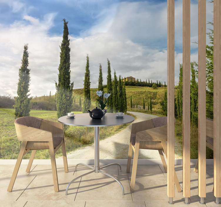 Fotomurale paesaggio colline Toscane wall mural nature - TenStickers