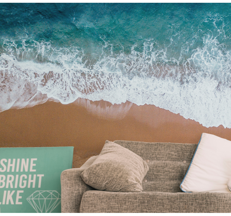 Under the sea wall mural seascape wave designs - TenStickers