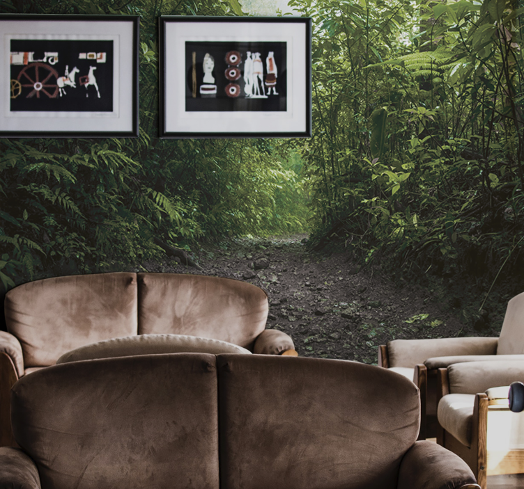 Vibrant Green Trail wall mural nature - TenStickers