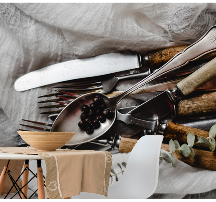 Vintage Utensils Ensemble wall mural kitchen - TenStickers