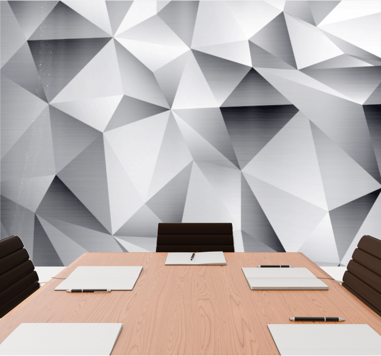 Wall mural 3d geometric patterned facets - TenStickers