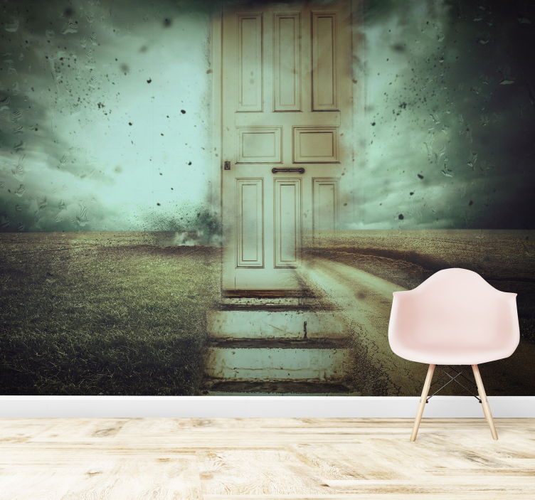 Wall mural fantasy mysterious open door - TenStickers