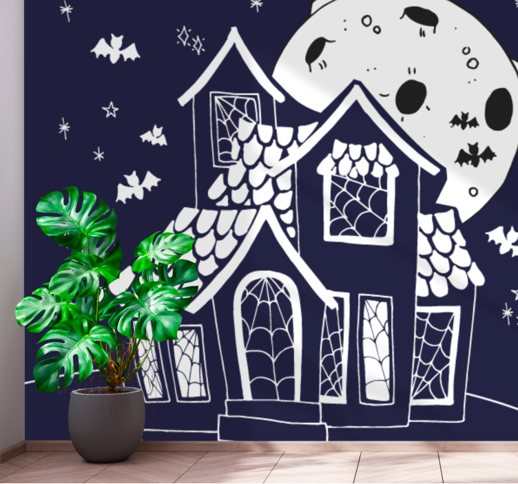 Wall mural halloween spooky haunted house decor - TenStickers