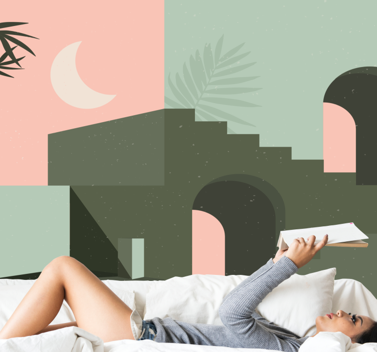 Wall mural modern abstract geometric design - TenStickers