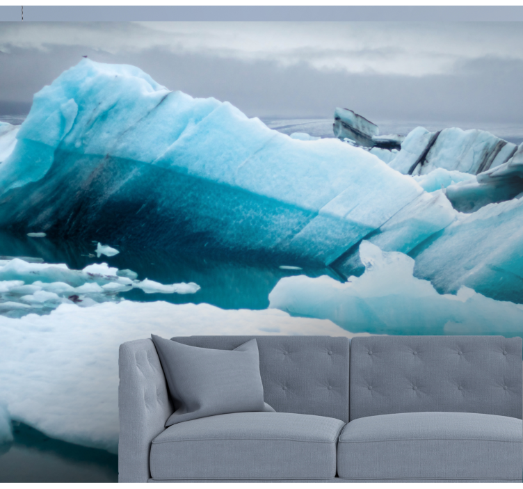 Wall mural mountain glacial ice formations - TenStickers