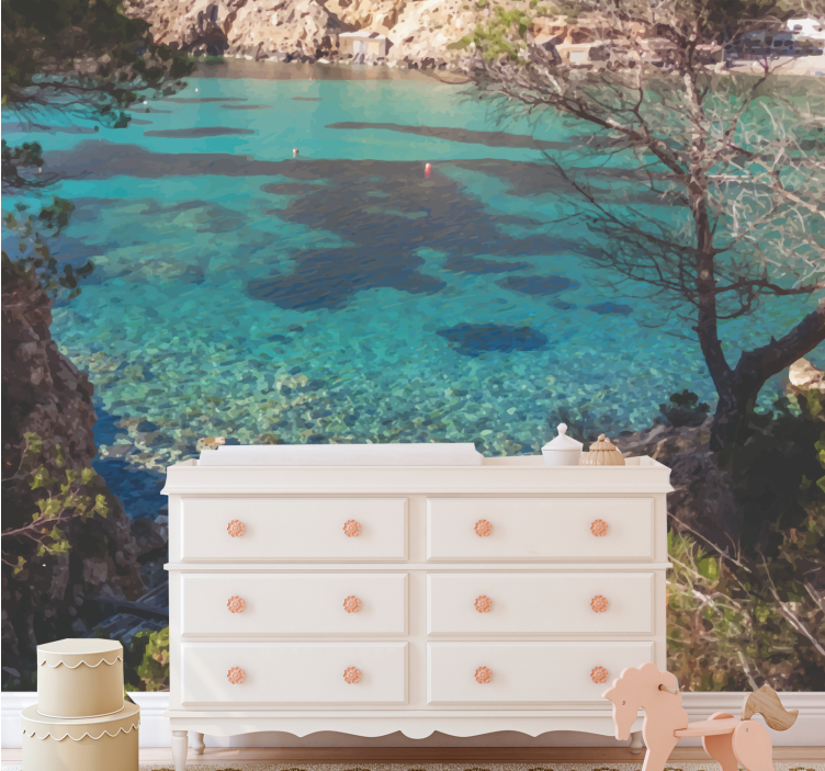 Wall mural nature clear coastal landscape - TenStickers