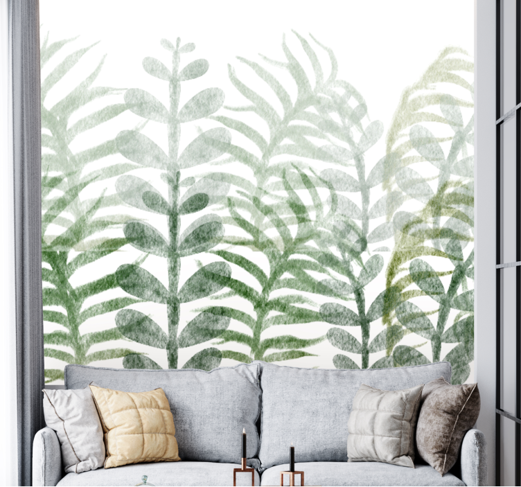Wall mural nature foliage design - TenStickers