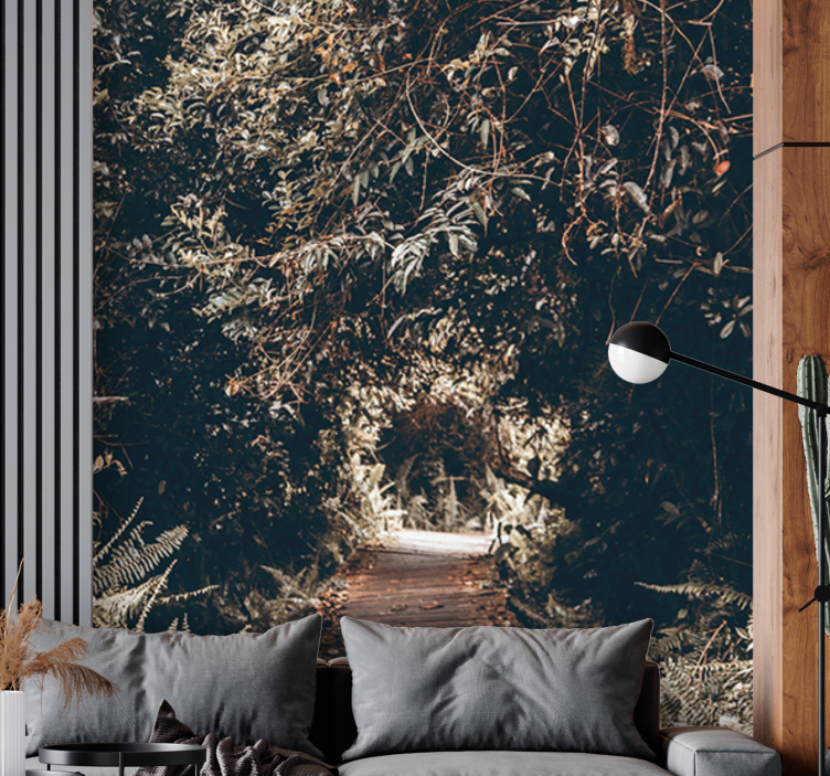 Wall mural nature forest trail path - TenStickers