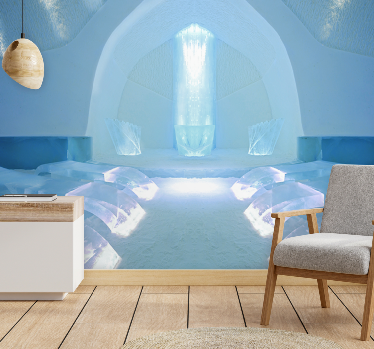 Wall mural nature ice crystal sanctuary - TenStickers