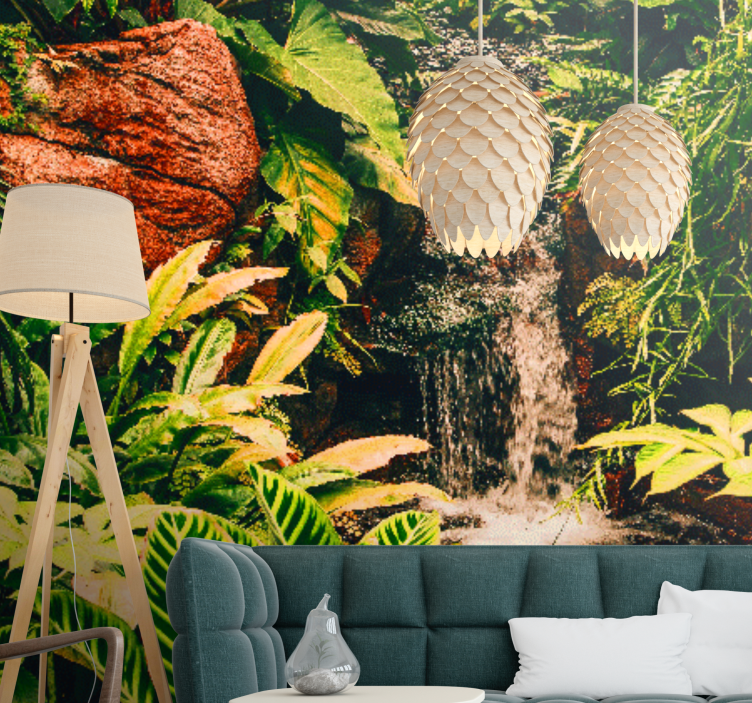 Wall mural nature in lush tropical paradise - TenStickers