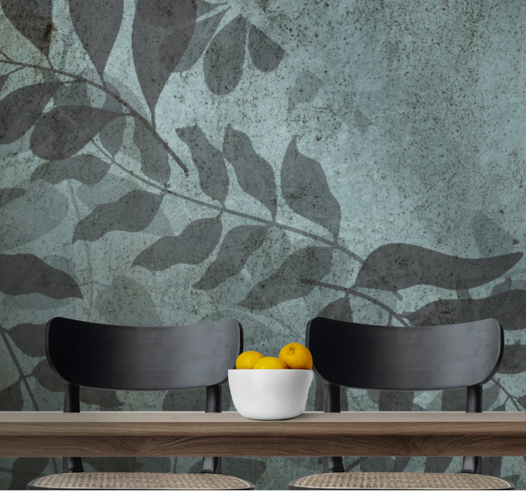 Wall mural nature in soft leaf designs - TenStickers