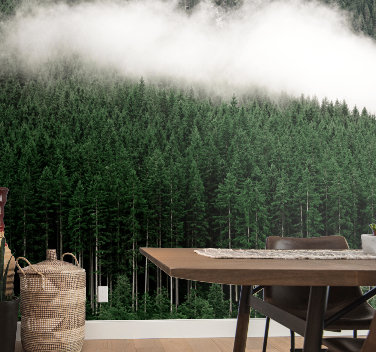 Wall mural nature majestic forest landscape - TenStickers