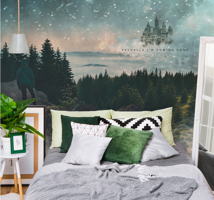 Wall mural nature majestic forest scene - TenStickers