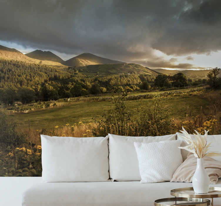 Wall mural nature serene mountain landscape - TenStickers