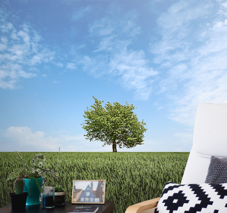 Wall mural nature solitary tree landscape - TenStickers