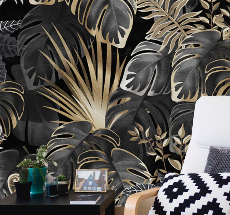 Wall mural nature tropical leaf artwork - TenStickers