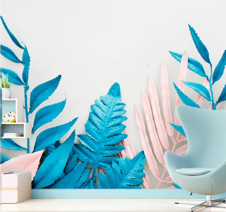 Wall mural nature tropical leaf pattern - TenStickers