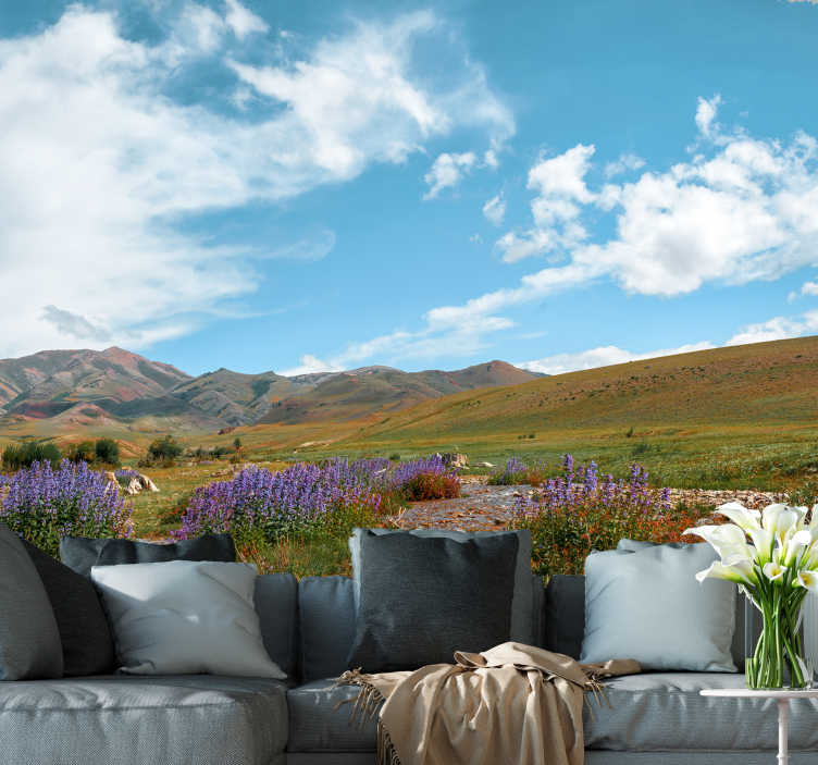 Wall mural nature vast mountain view - TenStickers