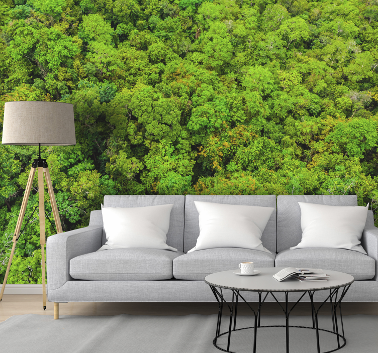 Wall mural nature verdant green canopy - TenStickers