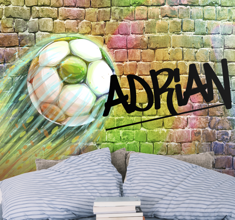 Wall mural vehicle soccer ball in motion - TenStickers