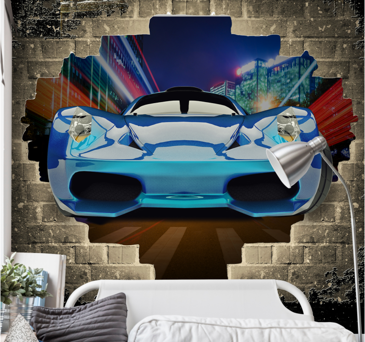 Wall mural vehicle streamlined racing car - TenStickers
