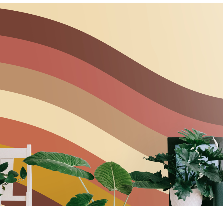 Wavy Earth Tones abstract wall mural - TenStickers