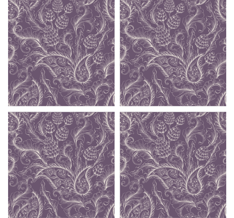 Coasters with elegant botanical design - TenStickers