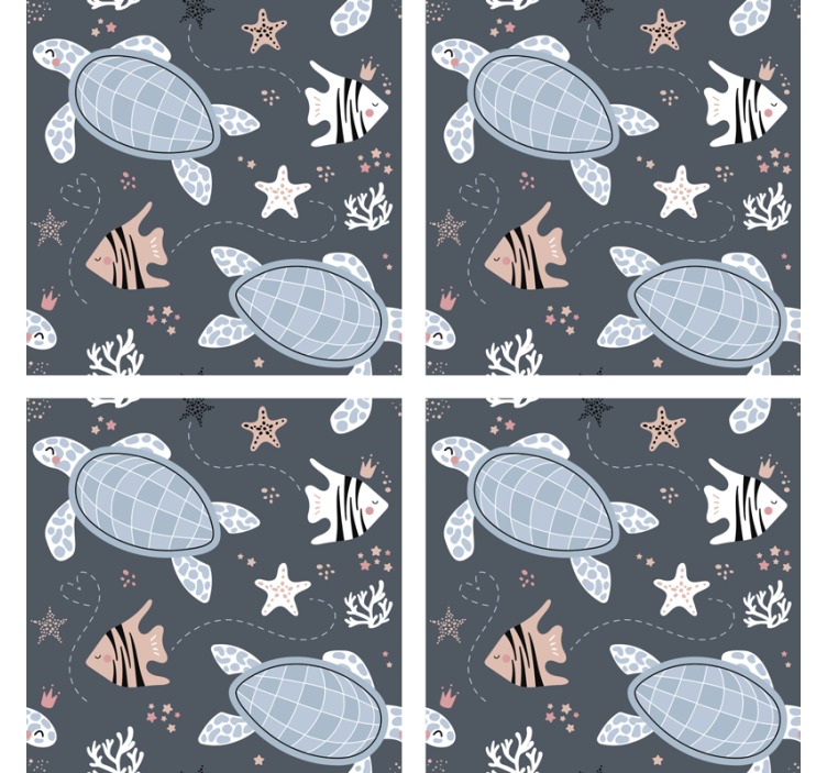 Geek coasters sea creatures design - TenStickers