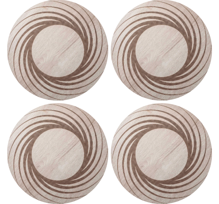 Coasters with organic round designs - TenStickers