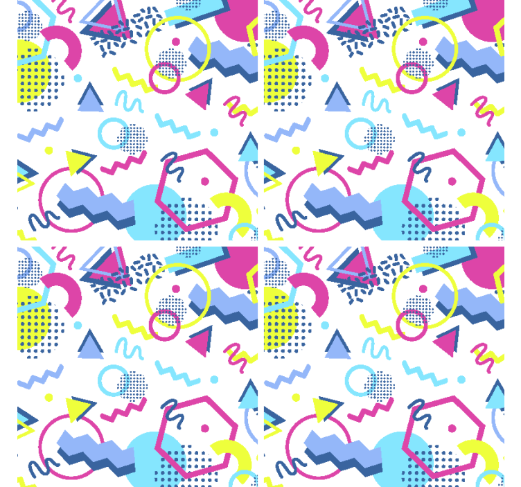 Geek coasters colorful geometric designs - TenStickers