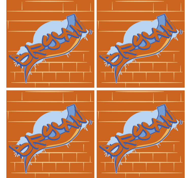 Modern coasters urban graffiti design - TenStickers