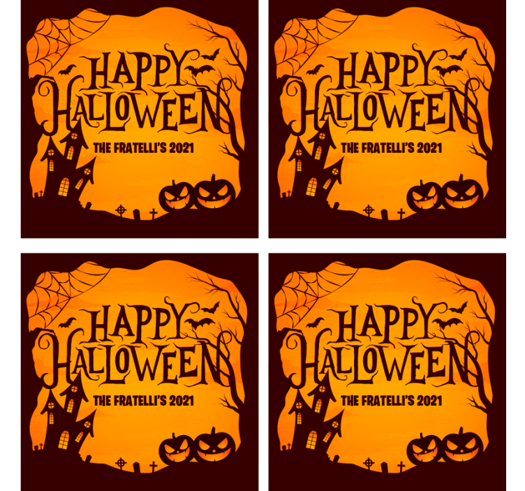 Halloween coaster spooky halloween celebration - TenStickers