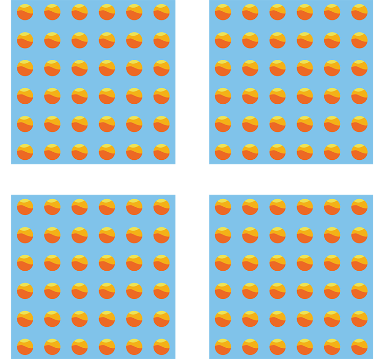 Modern coasters in vibrant circular design - TenStickers