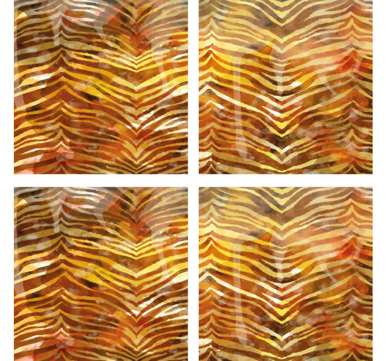 Zebra Patterned Surface coasters - TenStickers