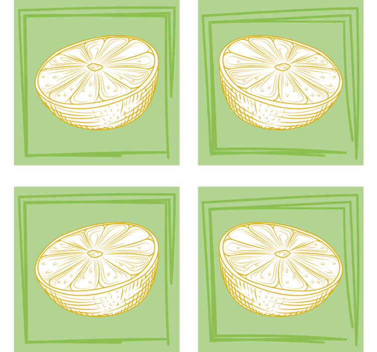 Personalised coasters lime slice illustration - TenStickers