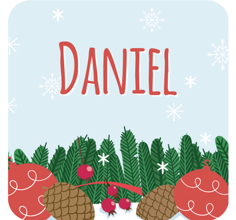 Christmas coasters featuring festive pinecone designs - TenStickers