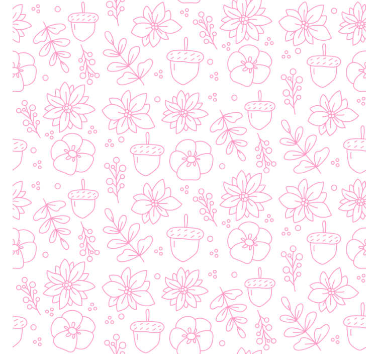 Coasters floral line art design - TenStickers