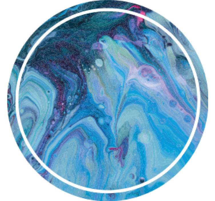 Coasters with swirling blue pattern - TenStickers